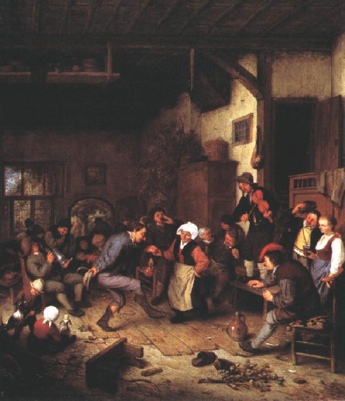 OSTADE, Adriaen Jansz. van Merrymakers in an Inn ag oil painting picture